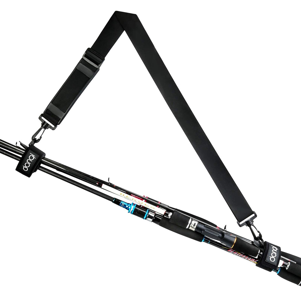 Front view of DONQL Fishing Rod Straps Holder Belt