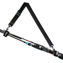 Front view of DONQL Fishing Rod Straps Holder Belt