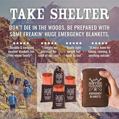 Don't Die In The Woods Freakin’ Huge blanket extended to seven feet for full coverage