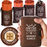 Don't Die In The Woods Freakin’ Huge blanket folded in ripstop pouch for easy carry