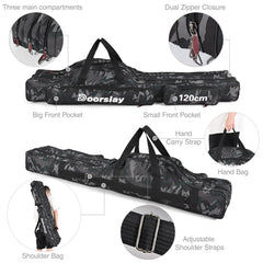 Doorslay wide opening with dual zippers enables quick gear access