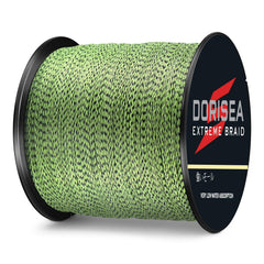 Dorisea Extreme Braid 8-strand weave zoom demonstrates ultra-low stretch and sensitivity