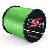 Dorisea Extreme Braid green spool 109y shows robust braided line for big-game casts.