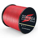 Dorisea Extreme Braid red spool helps bite detection with high visibility.