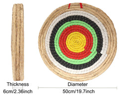 Dostyle archery target with coloured rope face enhances visibility during practice.