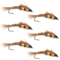 Pheasant Tail Nymph pattern with dual beads for deeper reach