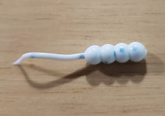 Double Catch Dancing Waxie glow-in-the-dark white-blue lure for night fishing