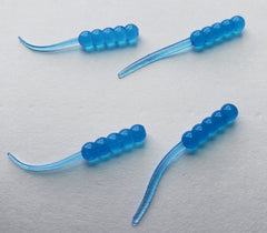 Double Catch Dancing Waxie JR lure in blue glow, 1.25 inches.