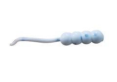 Double Catch Dancing Waxie tail action white-blue lure for panfish