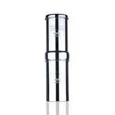 Doulton gravity filter upper chamber prepares untreated water for drinking.
