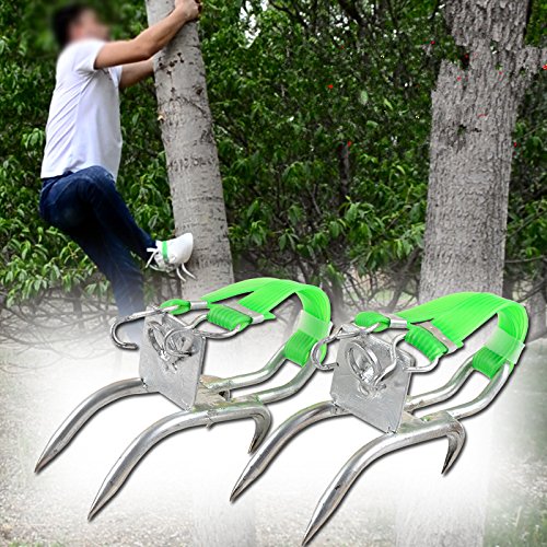 DOUSHIDA pole climbing spikes setup for quick attachment and secure grip.