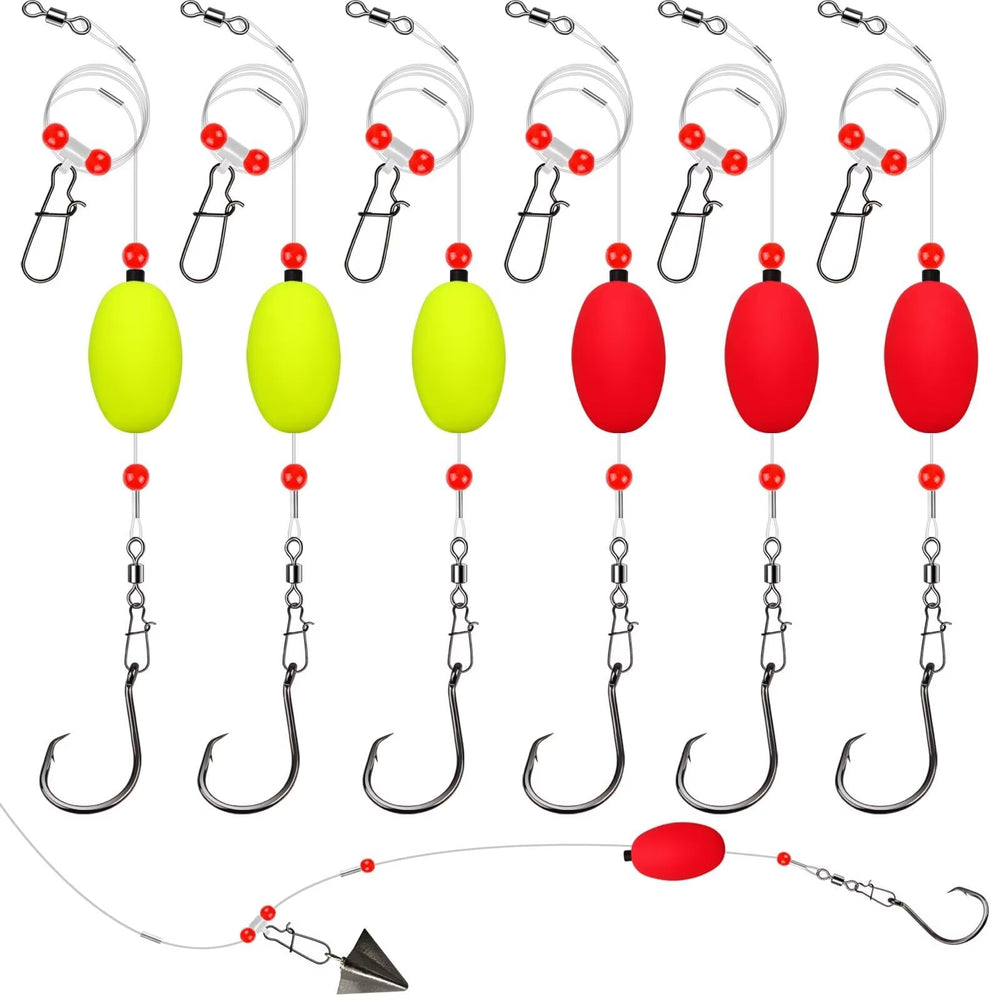 Dovesun fish finder rig with float assembled, 20.5 inch surf fishing setup