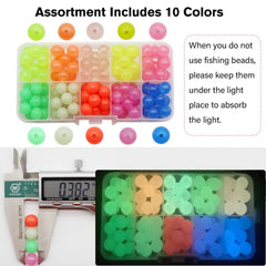 Dovesun A-Glow fishing beads 0.31in 8mm, 250pcs