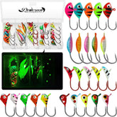 Dovesun ice fishing jigs glow in the dark assortment