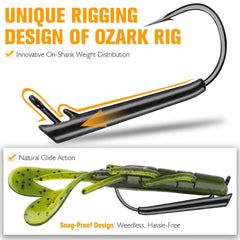 Dovesun Ozark Rig weedless jig head 1/4 oz with 3/0 hook