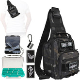 Front view of the Dovesun small fishing backpack