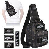 Front view of Dovesun small fishing backpack