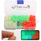 Dovesun soft rubber fishing beads and oval beads in a package