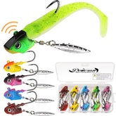 Dovesun underspin jig head 3/4oz (21g) front view with rattle