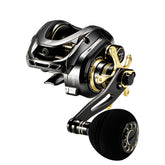 DOVIELLO GKA300 reel front view highlighting deep spool for long casts.