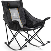 Dowinx oversized rocking chair front view showing ample room for lounging outdoors