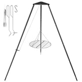 DPZM campfire tripod with durable steel construction for safe outdoor cooking