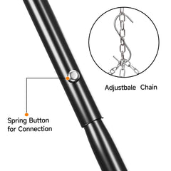 DPZM campfire tripod with stable telescopic buckle design on uneven terrain