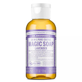 Dr. Bronner's Lavender Castile soap bottle ready for gentle cleansing and calming scent.