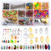 Open Dr.Fish 1310-Piece Spinner Kit tackle box contents