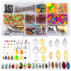 Open Dr.Fish 1310-Piece Spinner Kit tackle box contents