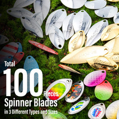 30 spinner shafts and 30 lure bodies