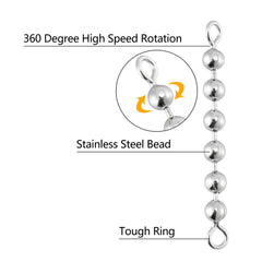 Bead chain swivels suitable for saltwater and freshwater use