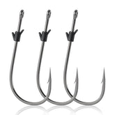 Dr.Fish 20 Pack Heavy Cover Hooks – dual-barb bait keeper close-up