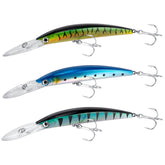 Dr.Fish 3 Pack Minnow Jerkbait 7in Clown color close up