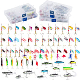 Dr.Fish 60-piece fishing lures kit with five tackle boxes
