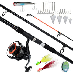 Dr.Fish surf rod and reel combo 12ft ready for long beach casts.