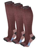 Dr. Motion compression knee-high socks front view for comfort during running and hiking