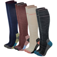 Dr. Motion compression knee-high socks pack – arch support for stability during activity.