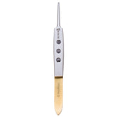 Dr. Slick 4-inch Bishop Tweezer Straight in gold finish for precise hook handling.