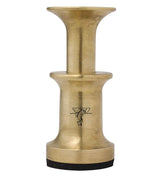 Dr. Slick Hair Stacker Small brass base for secure hair stacking.