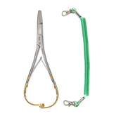 Dr. Slick mitten scissor clamp with gold handles for secure grip and easy operation.
