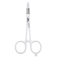 Dr. Slick scissor clamp 5-inch straight jaw in white for precise clipping and secure grip.