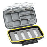 Dr. Slick small waterproof fly box showing four compartments for organized flies.