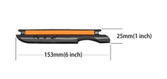 Red DRAGONtail Clip-On Line Keeper on Tenkara rod with line wound