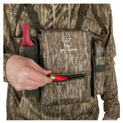 Drake Run-N-Gun bino harness attaches securely for easy optics access