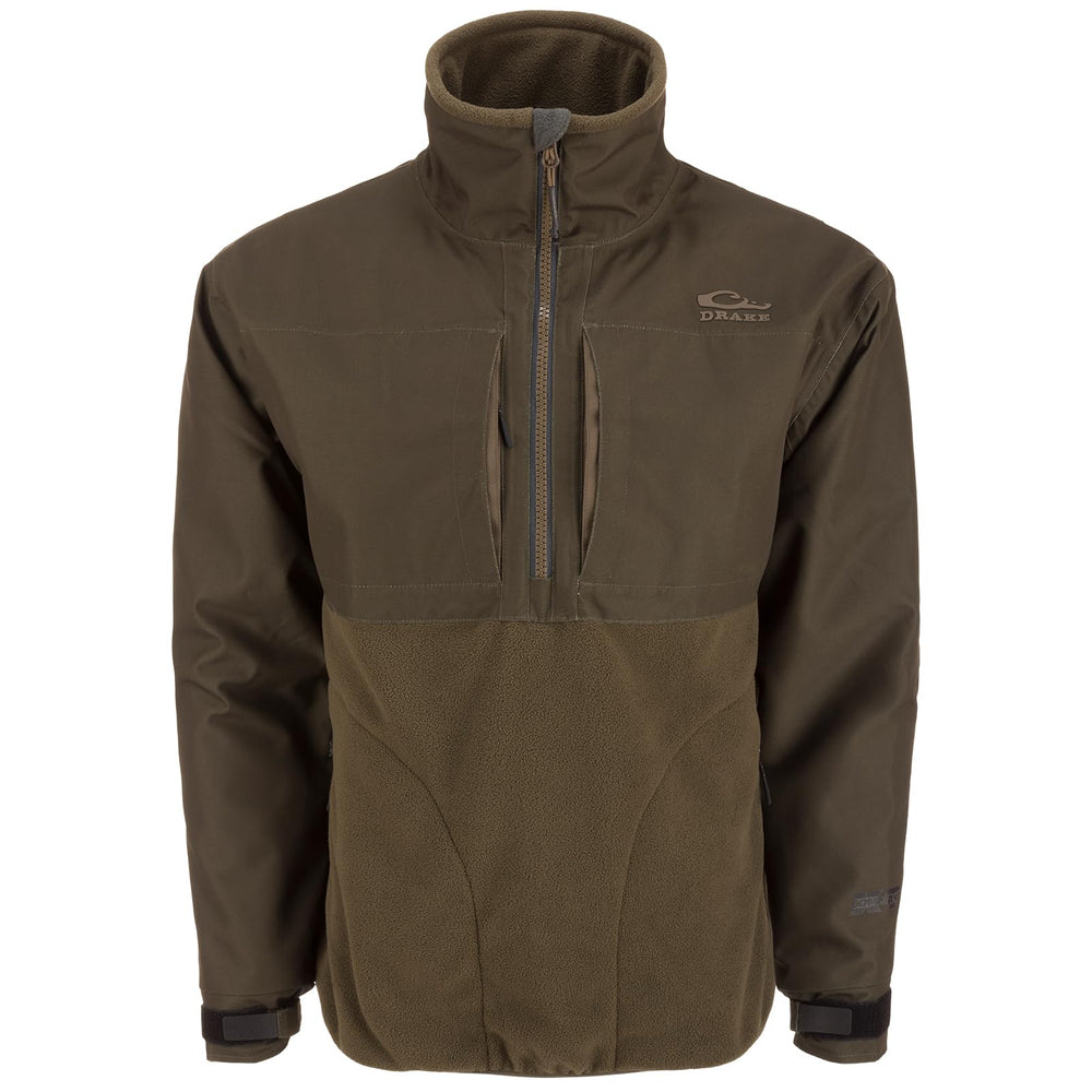 Drake Waterfowl CommandXT Eqwader upper shell keeps you dry in heavy rain and wind.
