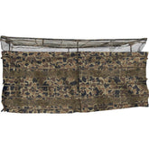 Drake Waterfowl ghillie 6-man blind camo textures enhance field concealment