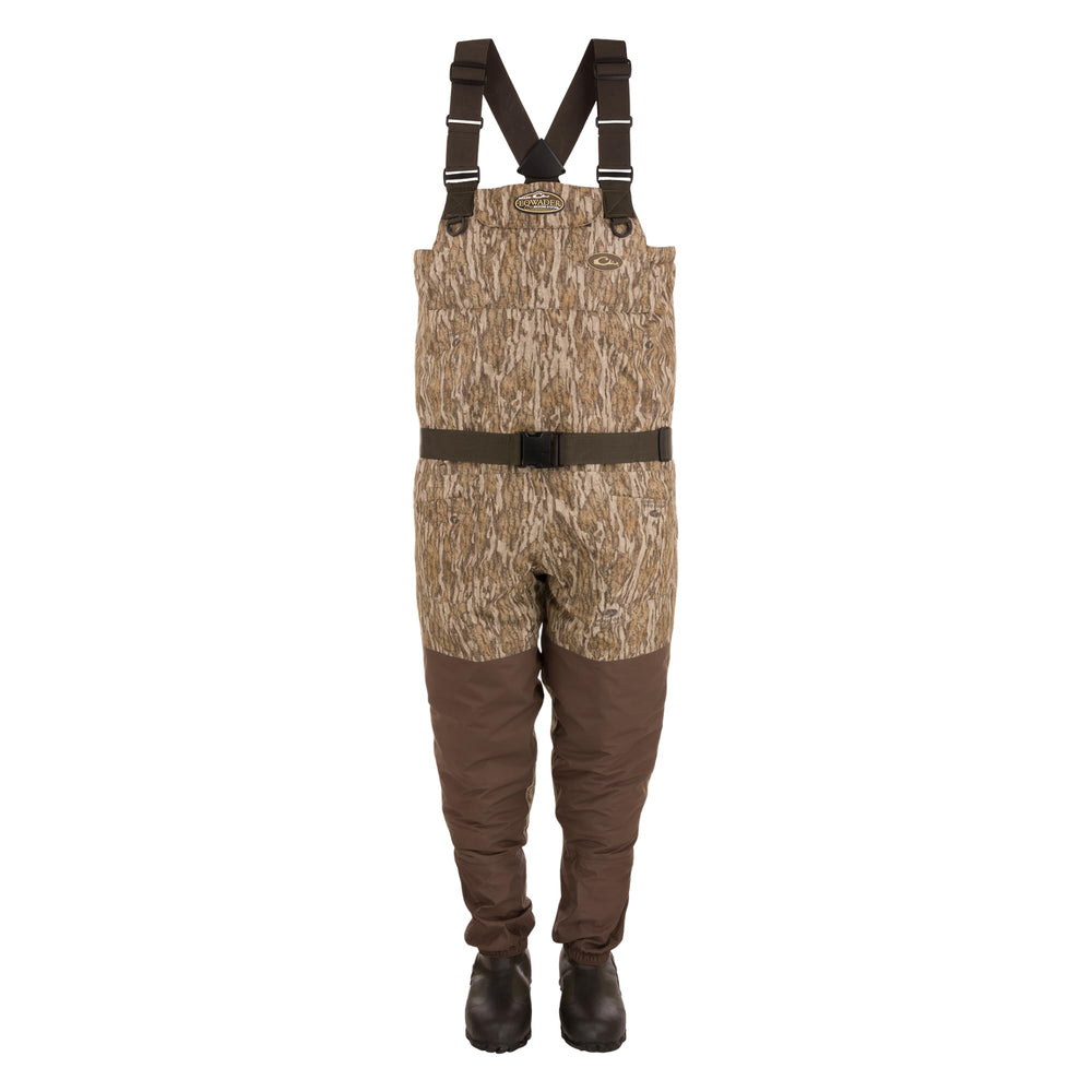 Drake Waterfowl insulated breathable chest wader front view with sewn-in liner