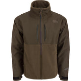 Drake Waterfowl MST CommandXT Eqwader front view demonstrates waterproof upper shell for tough weather.