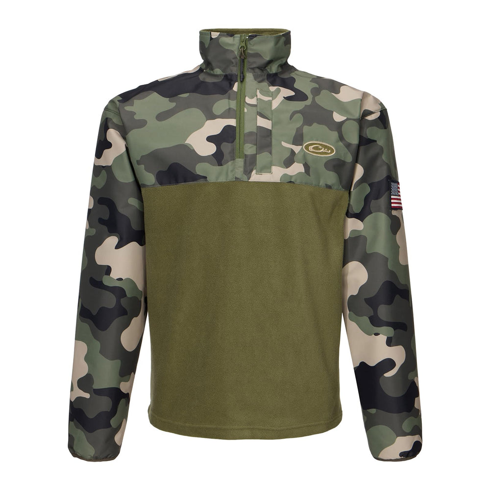 Drake Waterfowl MST Eqwader jacket upper body fabric delivers waterproof, windproof protection for harsh hunts.